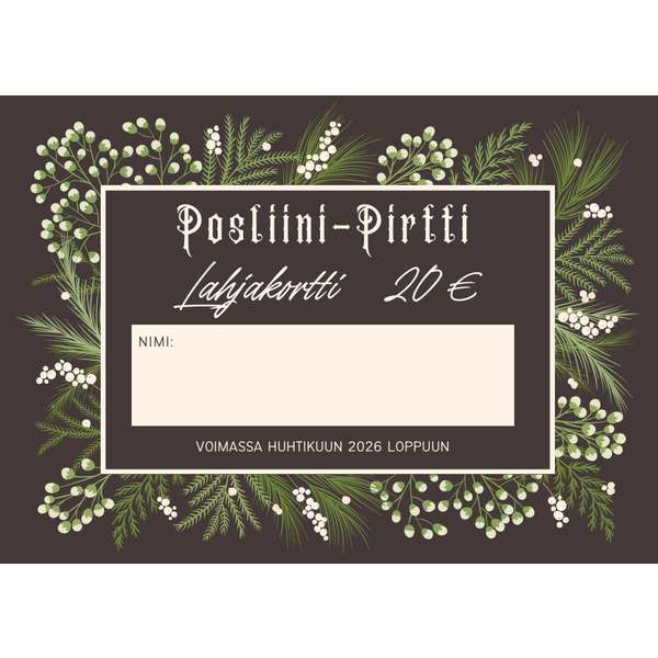 Lahjakortti Posliini-Pirttiin