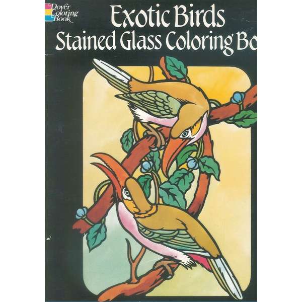 Exotic Birds Stained Glass coloring book(uusi)