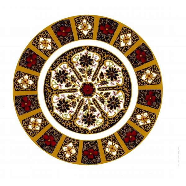 Kultainen ornamentti lautasmalli (P.621)