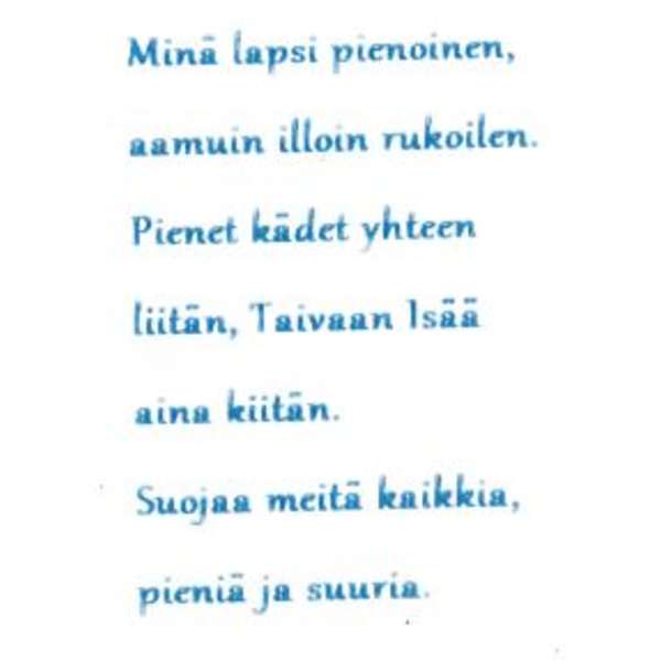 Minä lapsi pienoinen -rukous (P.692)