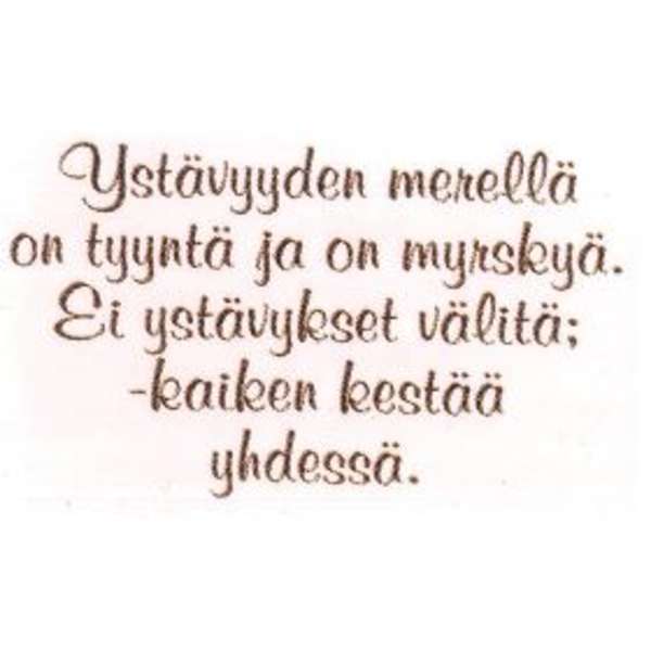 Ystävyyden merellä -runo (P.692)